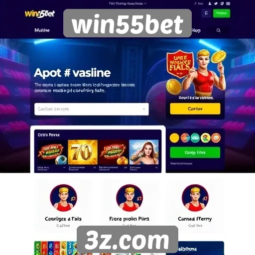 Análise da interface do usuário no site win55bet